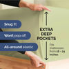Picture of Extra Deep Twin Fitted Sheet - Hotel Luxury Single Fitted Sheet - Easily Fits 18 inch to 24 inch Mattress - Soft, Wrinkle Free, Breathable and Comfy - Extra Deep Pockets Light Sage Green Fitted Sheet