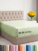 Picture of Extra Deep King Fitted Sheet - Hotel Luxury Single Fitted Sheet - Easily Fits 18 inch to 24 inch Mattress - Soft, Wrinkle Free, Breathable and Comfy - Extra Deep Pockets Light Sage Green Fitted Sheet