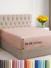 Picture of Extra Deep Queen Fitted Sheet - Hotel Luxury Single Fitted Sheet Only - Sheet Easily Fits 18 inch to 24 inch Mattress - Soft, Wrinkle Free, Breathable and Comfy Extra Deep Pockets Mauve Fitted Sheet