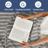 Picture of Extra Deep Queen Fitted Sheet - Hotel Luxury Single Fitted Sheet Only - Easily Fits 18 inch to 24 inch Mattress - Soft, Wrinkle Free, Breathable & Comfy Extra Deep Pockets Grey Striped Fitted Sheet