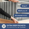 Picture of CGK Unlimited Extra Deep King Fitted Sheet - Hotel Luxury Only - Easily Fits 18 inch to 24 inch Mattress - Soft, Wrinkle Free, Breathable & Comfy Extra Deep Pockets Grey Stripes 3 Fitted Sheet