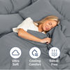 Picture of Extra Deep Full Fitted Sheet - Hotel Luxury Single Fitted Sheet Only - Easily Fits 18 inch to 24 inch Mattress - Soft, Wrinkle Free, Breathable and Comfy - Extra Deep Pockets Steel Blue Fitted Sheet