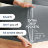 Picture of Extra Deep Twin Fitted Sheet - Hotel Luxury Single Fitted Sheet Only - Easily Fits 18 inch to 24 inch Mattress - Soft, Wrinkle Free, Breathable and Comfy - Extra Deep Pockets Steel Blue Fitted Sheet