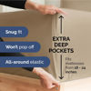 Picture of Extra Deep Twin XL Fitted Sheet - Hotel Luxury Single Fitted Sheet Only - Sheet Easily Fits 18 inch to 24 inch Mattress - Soft, Wrinkle Free, Breathable And Comfy Extra Deep Pockets Cream Fitted Sheet