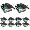 Picture of ANMBEST 10PCS DB15 Solderless Connector, RS232 D-SUB Serial to 15-pin Port 16mm Thinner Terminal Male Adapter Breakout Board with Case Long Bolts Nuts