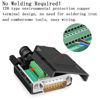 Picture of ANMBEST 10PCS DB15 Solderless Connector, RS232 D-SUB Serial to 15-pin Port 16mm Thinner Terminal Male Adapter Breakout Board with Case Long Bolts Nuts