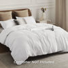 Picture of Bedsure Duvet Cover Oversized Queen Size - Soft Double Brushed Bedding Set for Kids & Adults, Zipper Closure, 3 Pieces, Includes 1 Duvet Cover (98"x98") & 2 Pillow Shams, NO Comforter, White
