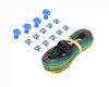 Picture of MaxxHaul 4-Pin Flat Trailer Wiring Harness Kit 25' Male and 4' Female [18 Gauge Color Coded Wires] for Utility & Boat Trailer Wire Kits Blue