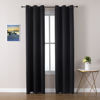 Picture of ChrisDowa Blackout Curtains 72 inches Long for Bedroom - 2 Panels Set Grommet Thermal Insulated Room Darkening Curtains for Living Room (Black, 42 x 72 Inch)