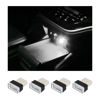 Picture of Augeny 4 PCS USB LED Car Interior Atmosphere Lamp, Plug-in USB Decor Night Light, Portable Auto Ambient Lighting Kit, Universal Vehicle Interior Accessories for Most Cars (White)