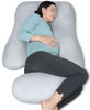 Picture of MOON PARK Pregnancy Pillows for Sleeping - U Shaped Full Body Maternity Pillow with Removable Cover - Support for Back, Legs, Belly, HIPS - 57 Inch Pregnancy Pillow for Women - Light Grey