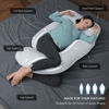Picture of MOON PARK Pregnancy Pillows for Sleeping - U Shaped Full Body Maternity Pillow with Removable Cover - Support for Back, Legs, Belly, HIPS - 57 Inch Pregnancy Pillow for Women - Light Grey