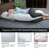 Picture of MOON PARK Pregnancy Pillows for Sleeping - U Shaped Full Body Maternity Pillow with Removable Cover - Support for Back, Legs, Belly, HIPS - 57 Inch Pregnancy Pillow for Women - Light Grey