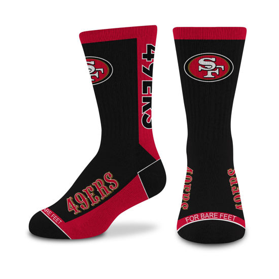 Picture of For Bare Feet NFL SAN FRANCISCO 49ERS MVP Crew Sock Team Color Youth