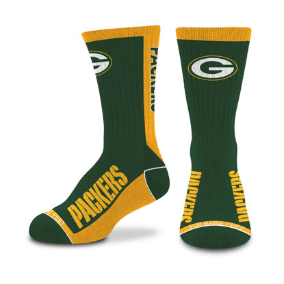 Picture of For Bare Feet NFL GREEN BAY PACKERS MVP Crew Sock Team Color Youth