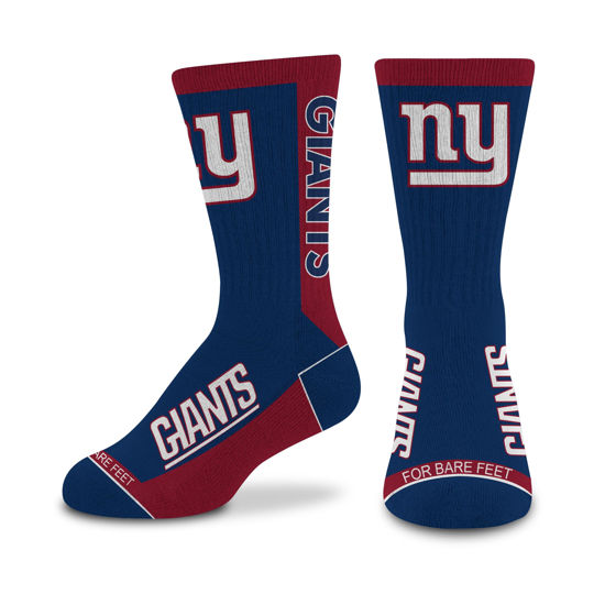 Picture of For Bare Feet NFL NEW YORK GIANTS MVP Crew Sock Team Color Youth