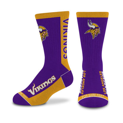 Picture of For Bare Feet NFL MINNESOTA VIKINGS MVP Crew Sock Team Color Youth