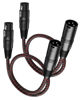 Picture of VANDESAIL XLR Cables 2 ft 2 Pack, Premium XLR Male to Female Microphone Patch Cables 3 Pin Mic Cords DMX512 Cable Compatible with Speakers, Mixer, Stage Light