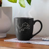 Picture of Rico Industries NFL Football Detroit Lions Primary 16 oz Team Color Laser Engraved Ceramic Coffee Mug