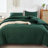 Picture of ROSGONIA Queen Comforter Set Emerald Green, 3pcs (1 Boho Dark Forest Green Comforter & 2 Pillowcases), All Season Blanket Lightweight Bedspreads Quilt