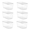 Picture of Vtopmart 6 Pack Clear Stackable Storage Bins with Lids,XLarge Plastic Containers with Handle for Pantry Organizer and Storage,Perfect for Kitchen,Fridge,Cabinet, Closet,Bathroom Organization