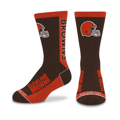 Picture of For Bare Feet NFL CLEVELAND BROWNS MVP Crew Sock Team Color Youth