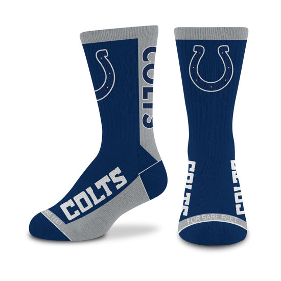 Picture of For Bare Feet NFL INDIANAPOLIS COLTS MVP Crew Sock Team Color Youth