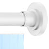 Picture of CorkLatta White Shower Curtain Rod 31 to 80 Inch,1 Inch Diameter Adjustable Spring Tension Stainless Steel Telescoping Rod,Easy Install,No Rust