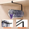 Picture of 2 Pack Tumbler Lid Organizer, Horizontal Tumbler Lid Storage Hook to Hold Up 20 Lids, Space Saving Cup Lid Holders Under Cabinet Tumbler Lid Hook for Kitchen Organizer, Paper Towel Rack Hanger (Black)