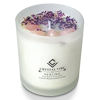 Picture of Crystal Vibe Healing Crystal Candle With Rose Quartz Crystals and Lavender Petals - Natural Soy Wax Lavender Scented Candle for Aromatherapy Meditation - Birthday Christmas Gifts for Women
