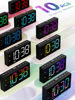 Picture of PPLEE Digital RGB Alarm Clock for Bedroom, Loud Colorful LED Big Number Digital Clock with 10 Colors, USB A&C Charging Port, Adjustable Volume, Dimmer, Weekend Weekday Mode for Heavy Sleepers Kids Boy
