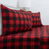 Picture of King Size Sheets - Breathable Luxury Bed Sheets with Full Elastic & Secure Corner Straps Built In - 1800 Supreme Collection Extra Soft Deep Pocket Bedding Set, Sheet Set, King, Buffalo Check Burgundy