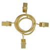 Picture of AMZSEVEN 90 Pack Curtain Rings with Clips, Drapery Clips with Rings, Drapes Rings 1.26 in Interior Diameter, Fits up to 1 in Curtain Rod, Gold Color