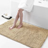 Picture of Smiry Luxury Chenille Bathroom Rugs 44x24, Extra Soft and Absorbent Shaggy Bath Mat, Machine Washable, Non-Slip Plush Carpet Runner for Tub, Shower, and Floor, Home Decor Accessories, Beige