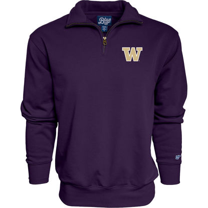 Picture of Blue 84 Men's Washington Huskies Quarter Zip Sweatshirt Icon Team Color, Team Color, XX-Large