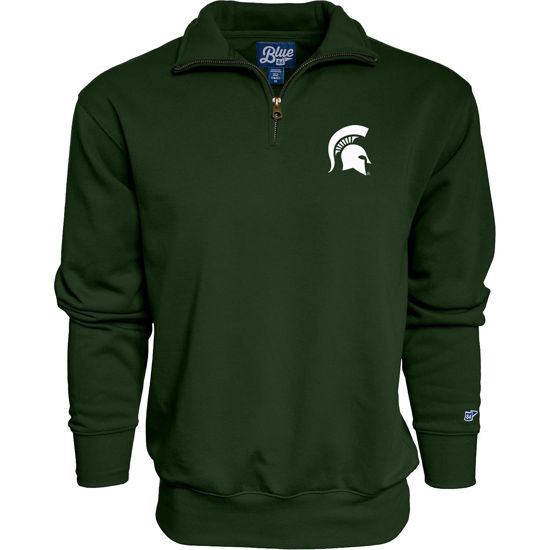 Picture of Blue 84 Men's Michigan State Spartans Quarter Zip Sweatshirt Icon Team Color, Team Color, XX-Large