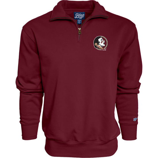 Picture of Blue 84 Men's Florida State Seminoles Quarter Zip Sweatshirt Icon Team Color, Team Color, Medium