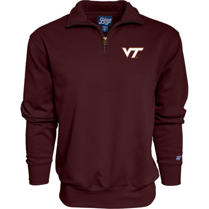 Picture of Blue 84 Men's Virginia Tech Hokies Quarter Zip Sweatshirt Icon Team Color, Team Color, Medium