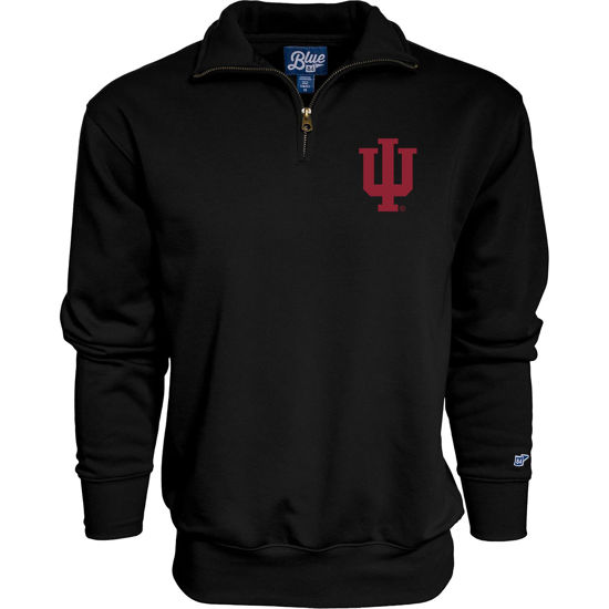 Picture of Blue 84 Men's Indiana Hoosiers Quarter Zip Sweatshirt Icon Secondary, Alternate Color, XX-Large