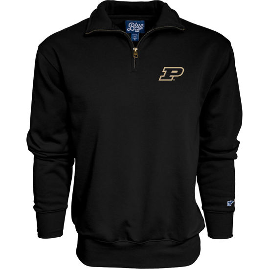 Picture of Blue 84 Men's Purdue Boilermakers Quarter Zip Sweatshirt Icon Team Color, Team Color, Large