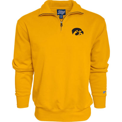Picture of Blue 84 Men's Iowa Hawkeyes Quarter Zip Sweatshirt Icon Secondary, Alternate Color, X-Large