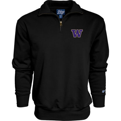Picture of Blue 84 Men's Washington Huskies Quarter Zip Sweatshirt Icon Secondary, Alternate Color, XX-Large