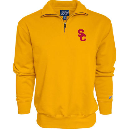 Picture of Blue 84 Men's USC Trojans Quarter Zip Sweatshirt Icon Secondary, Alternate Color, XX-Large