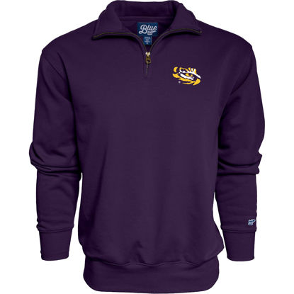 Picture of Blue 84 Men's LSU Tigers Quarter Zip Sweatshirt Icon Team Color, Team Color, XX-Large