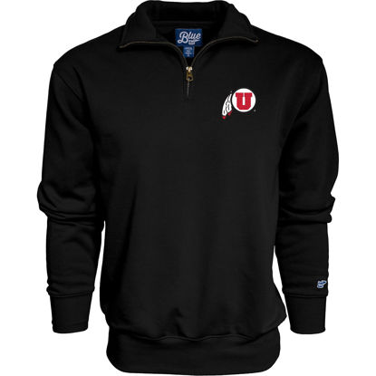 Picture of Blue 84 Men's Utah Utes Quarter Zip Sweatshirt Icon Secondary, Alternate Color, Large
