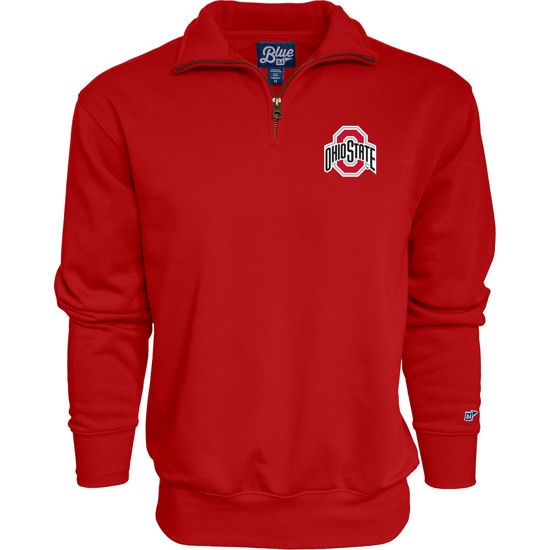 Picture of Blue 84 Men's Ohio State Buckeyes Quarter Zip Sweatshirt Icon Team Color, Team Color, X-Large