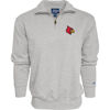 Picture of Blue 84 Men's Louisville Cardinals Quarter Zip Sweatshirt Icon Grey, Grey, Medium