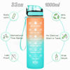Picture of Enerbone 32 oz Water Bottle, Leakproof BPA & Toxic Free, Motivational Water Bottle with Times to Drink and Straw, Fitness Sports Water Bottle with Strap for Office, Gym, Outdoor Sports, Orange-Green