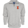Picture of Blue 84 Men's Illinois Illini Quarter Zip Sweatshirt Icon Grey, Grey, X-Large