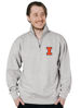 Picture of Blue 84 Men's Illinois Illini Quarter Zip Sweatshirt Icon Grey, Grey, X-Large